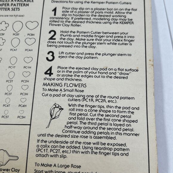 Vintage New Old Stock Kemper Tools Clay Pattern Cutters Set PCS3 3/8" - Sealed‎ - Picture 9 of 10